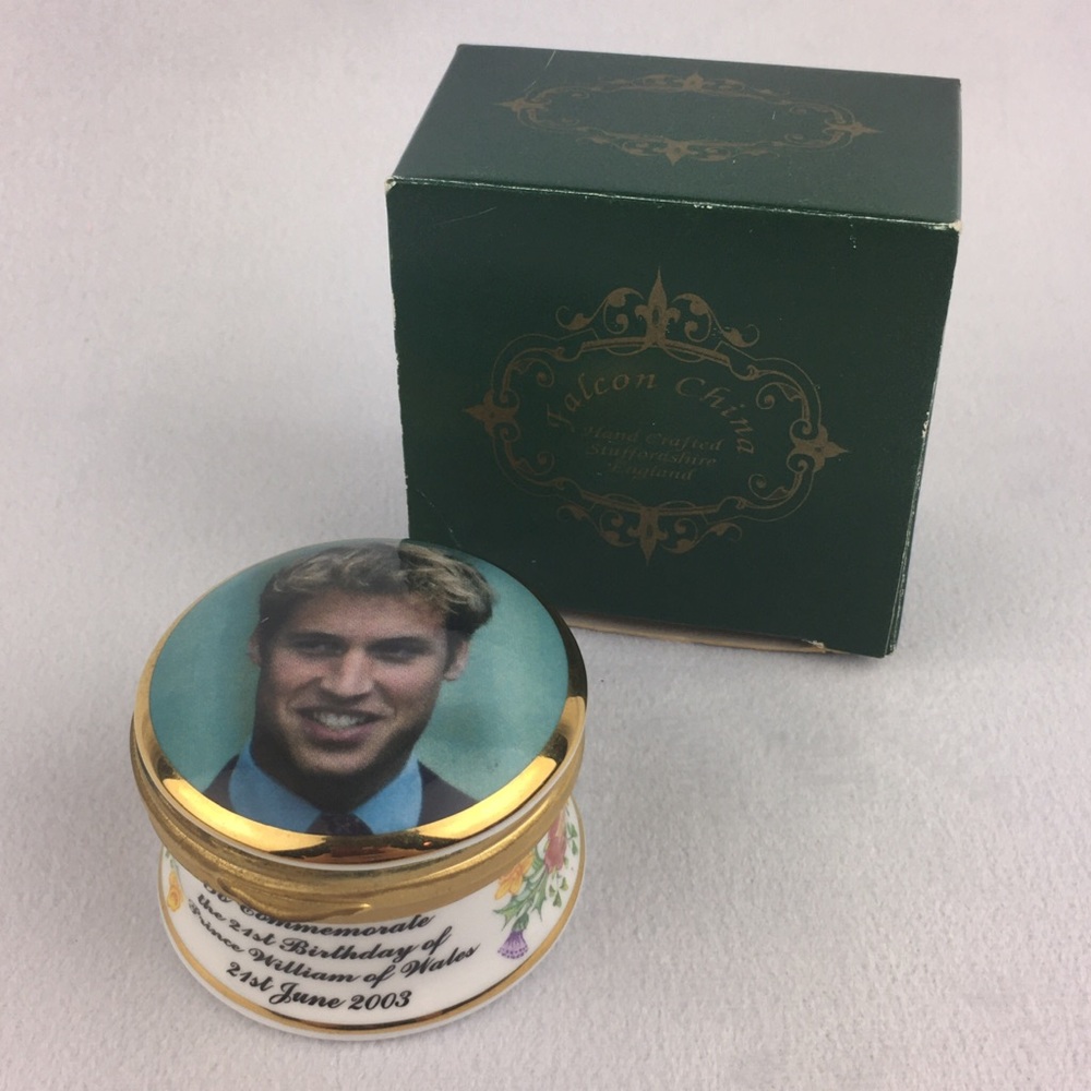 Prince William 21st Birthday Falcon China Box